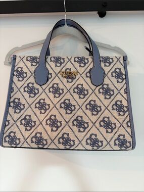 Guess -Wisteria Logo Silvana Canvas tote Bag